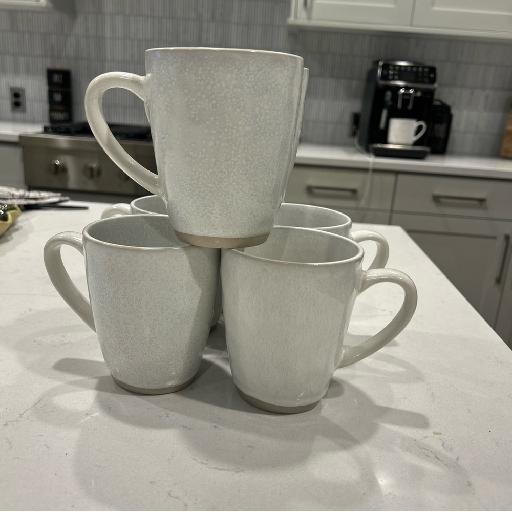 Classic Cream Stoneware Mug Set